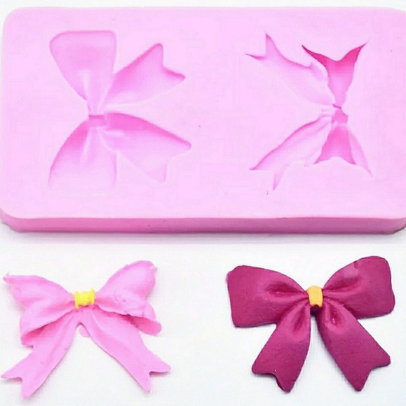 Silicone Mold 3D Bow Mold 2 Styles of Bows - Picture 1 of 14